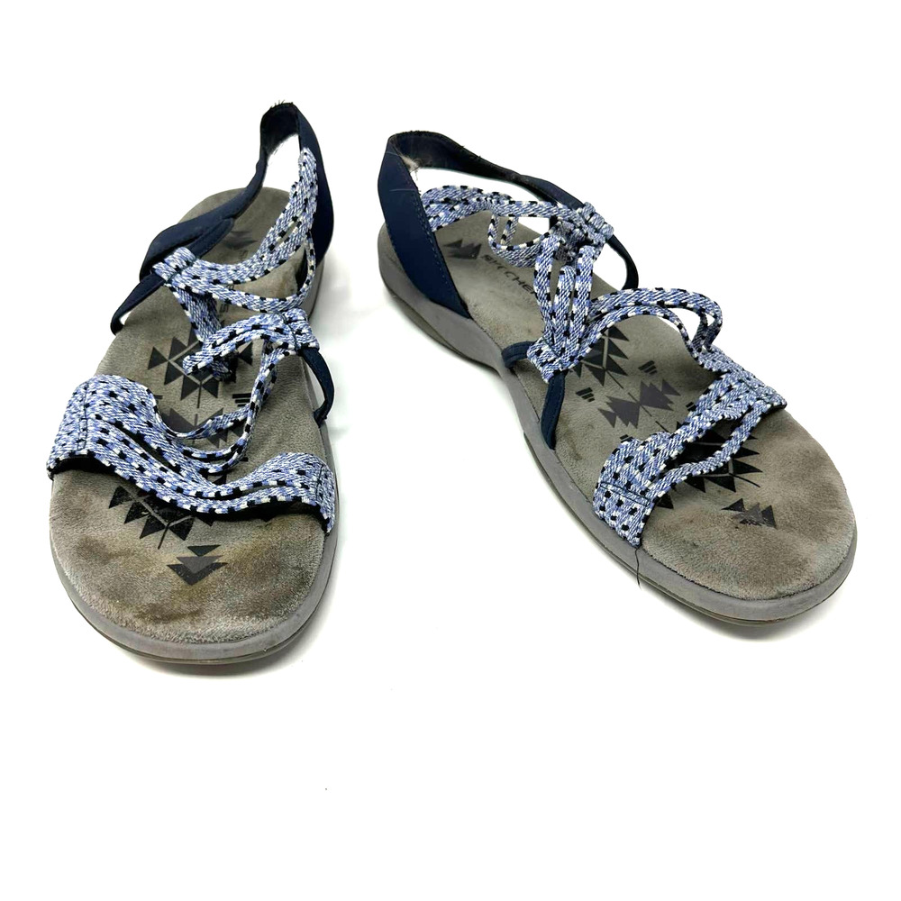 Skechers size womens 10‎ strappy sandals activewear blue white